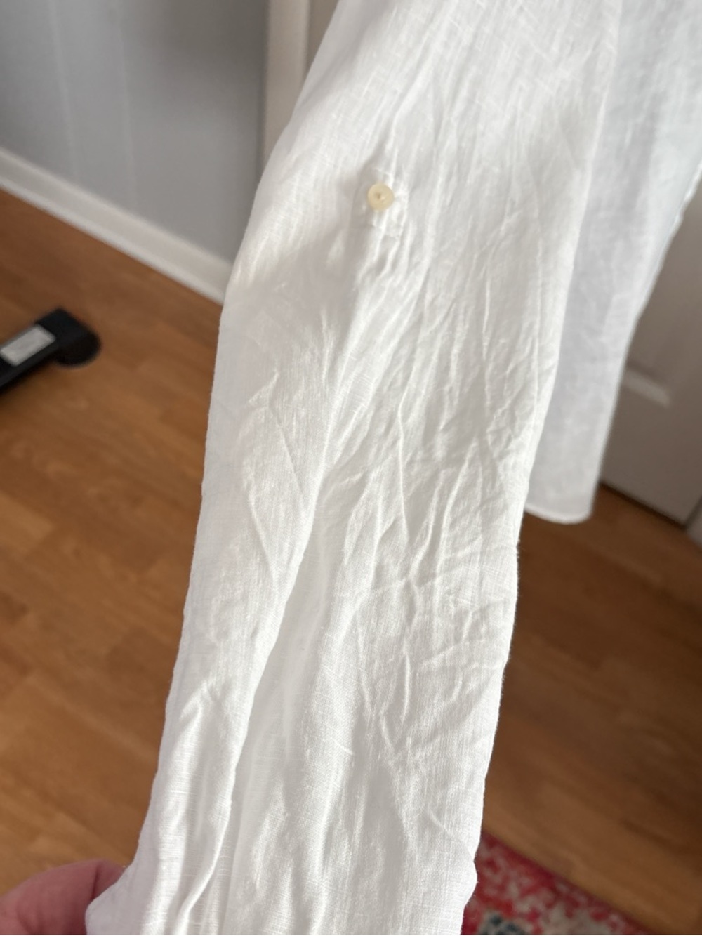 Ralph Lauren Women’s White Linen Button-Down Shirt - Picture 2 of 4